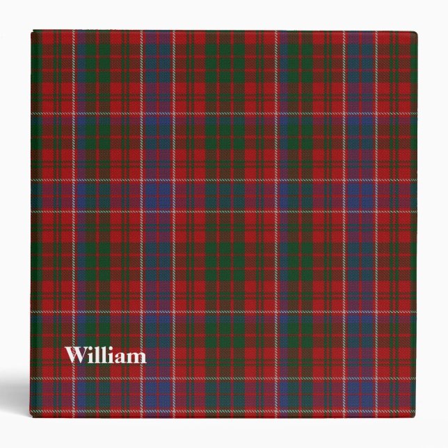 Clan MacRae Custom Tartan Plaid Binder (Front)