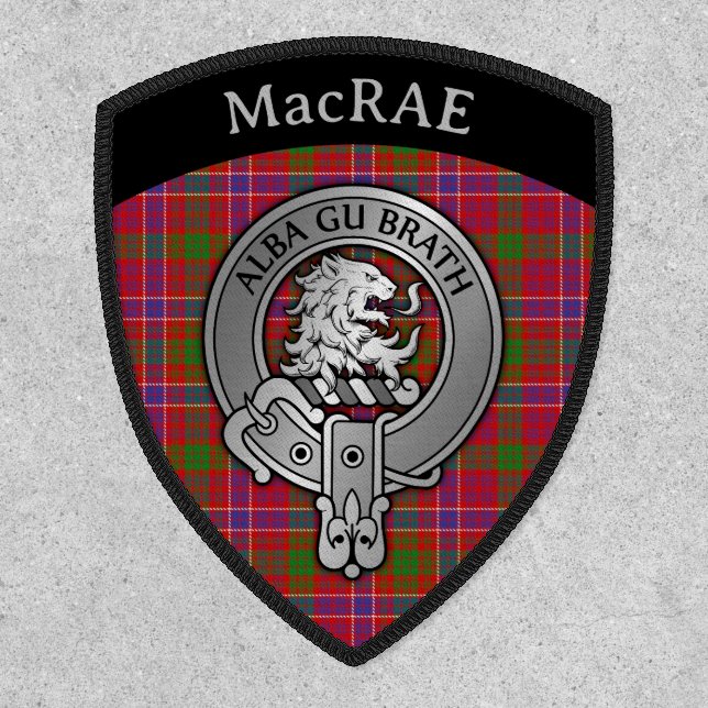 Clan MacRae [EDIT] Tartan & Alba Gu Brath Crest Patch (Front)