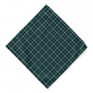 Clan MacRae Green and Blue Scottish Hunting Tartan Bandana