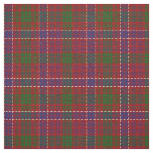 Clan MacRae Red Scottish Tartan Plaid Fabric