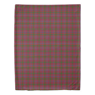 Clan MacRae Scottish Accents Red Tartan Duvet Cover