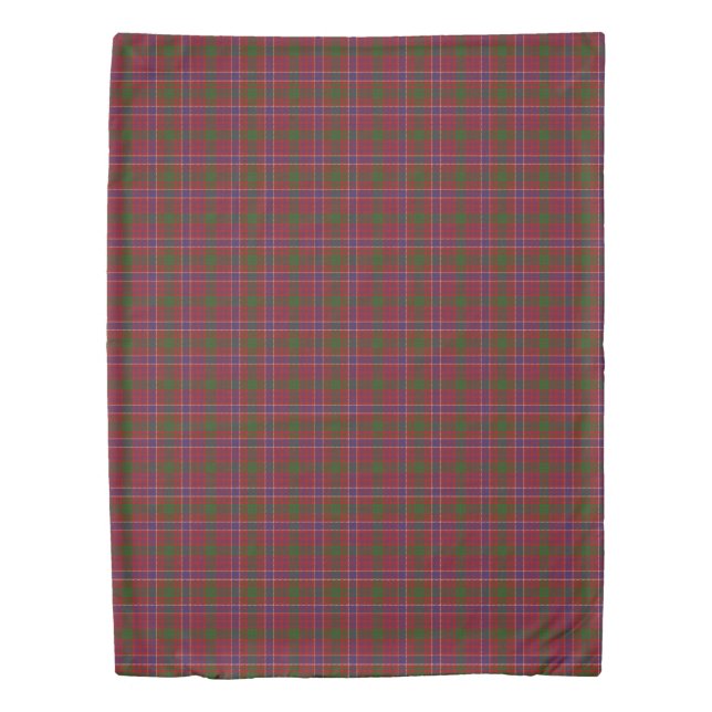 Clan MacRae Scottish Accents Red Tartan Duvet Cover (Front)