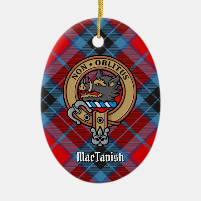 Clan MacTavish Crest Ceramic Ornament (Front)