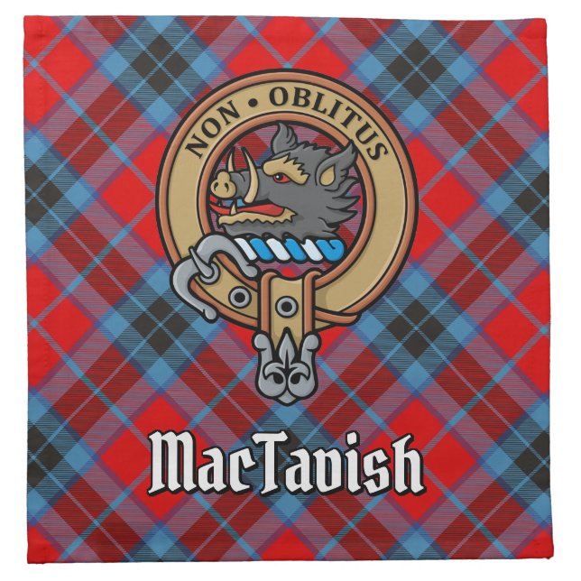 Clan MacTavish Crest Cloth Napkin (Front)