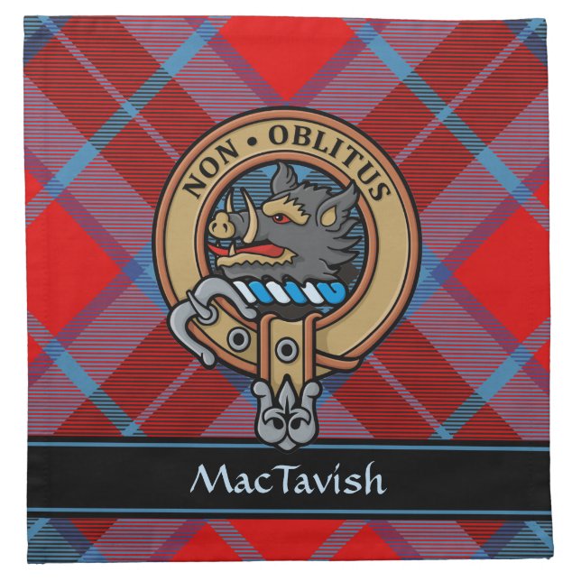 Clan MacTavish Crest Cloth Napkin (Front)