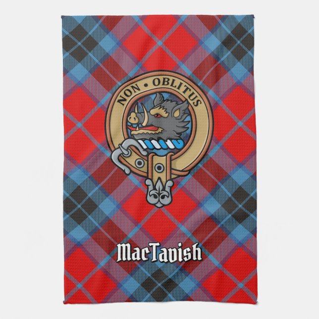 Clan MacTavish Crest Kitchen Towel (Vertical)