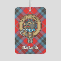 Clan MacTavish Crest over Tartan Air Freshener