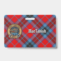 Clan MacTavish Crest over Tartan Badge