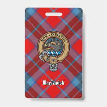 Clan MacTavish Crest over Tartan Badge