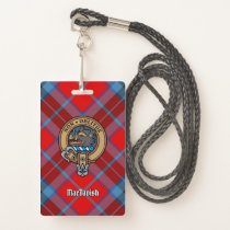 Clan MacTavish Crest over Tartan Badge