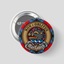 Clan MacTavish Crest over Tartan Button