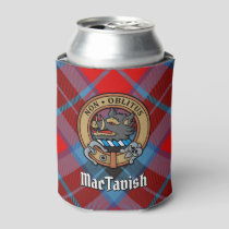 Clan MacTavish Crest over Tartan Can Cooler