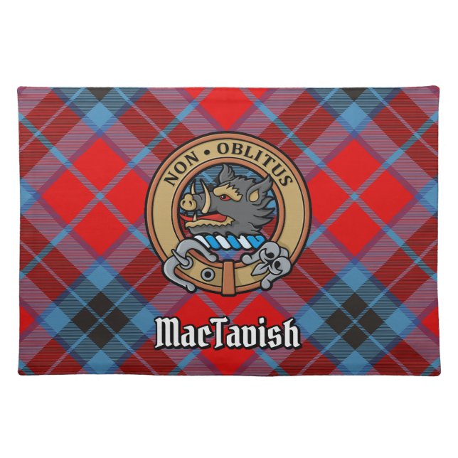 Clan MacTavish Crest over Tartan Cloth Placemat (Front)