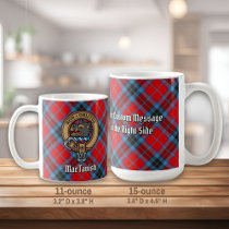 Clan MacTavish Crest over Tartan Coffee Mug