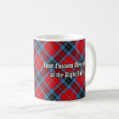 Clan MacTavish Crest over Tartan Coffee Mug (Front Right)
