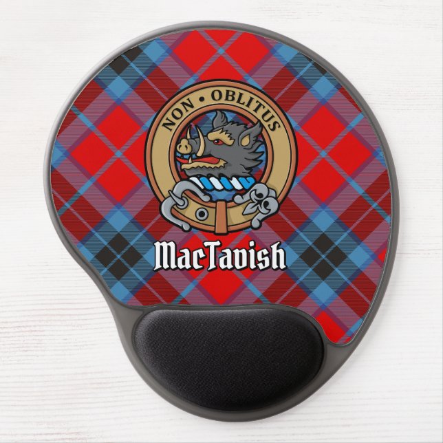 Clan MacTavish Crest over Tartan Gel Mouse Pad (Front)