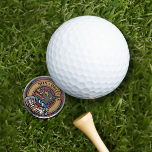 Clan MacTavish Crest over Tartan Golf Ball Marker