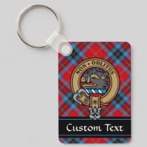 Clan MacTavish Crest over Tartan Keychain