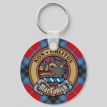 Clan MacTavish Crest over Tartan Keychain