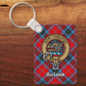 Clan MacTavish Crest over Tartan Keychain (Front)