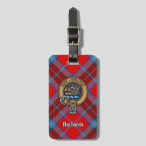 Clan MacTavish Crest over Tartan Luggage Tag