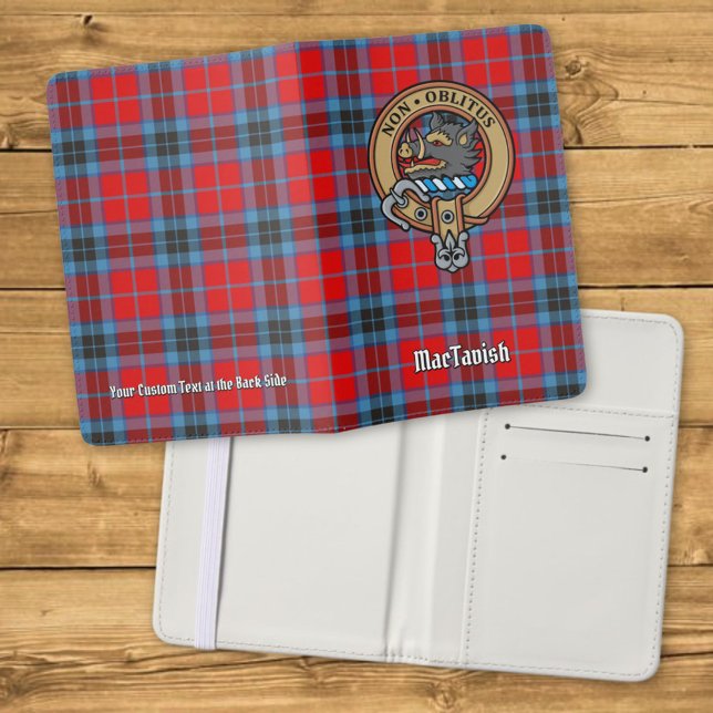 Clan MacTavish Crest over Tartan Passport Holder (Creator Uploaded)
