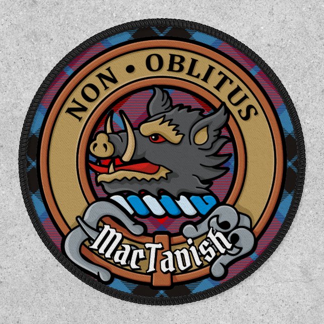 Clan MacTavish Crest over Tartan Patch (Front)