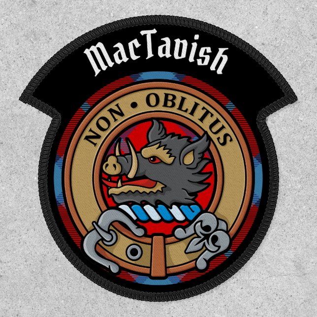 Clan MacTavish Crest over Tartan Patch (Front)