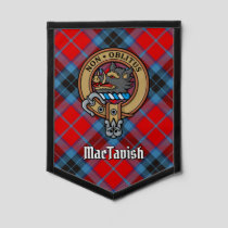 Clan MacTavish Crest over Tartan Pennant