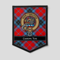 Clan MacTavish Crest over Tartan Pennant