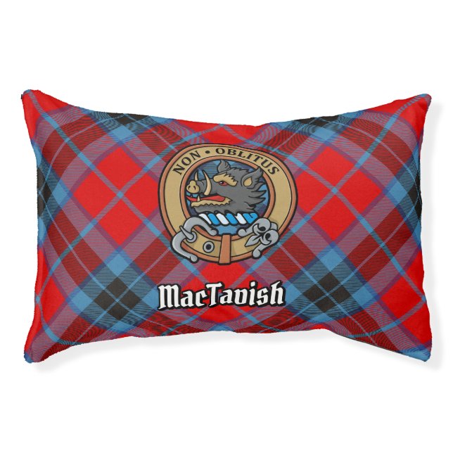 Clan MacTavish Crest over Tartan Pet Bed (Front)