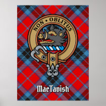 Clan MacTavish Crest over Tartan Poster