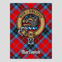 Clan MacTavish Crest over Tartan Poster