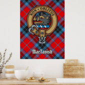 Clan MacTavish Crest over Tartan Poster (Kitchen)