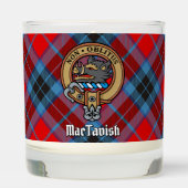 Clan MacTavish Crest over Tartan Scented Candle (Front)