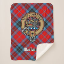 Clan MacTavish Crest over Tartan Sherpa Blanket