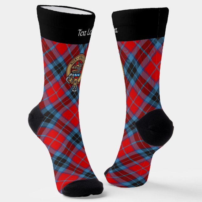 Clan MacTavish Crest over Tartan Socks (Angled)
