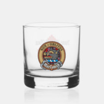 Clan MacTavish Crest over Tartan Whiskey Glass