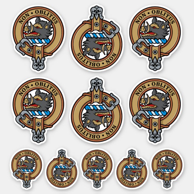 Clan MacTavish Crest Sticker Set (Front)