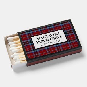 Clan MacTavish Plaid Business Promo Matchbox Matchboxes