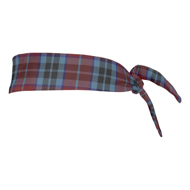 Clan MacTavish Scottish Accents Blue Red Tartan Tie Headband (Rotate 90)