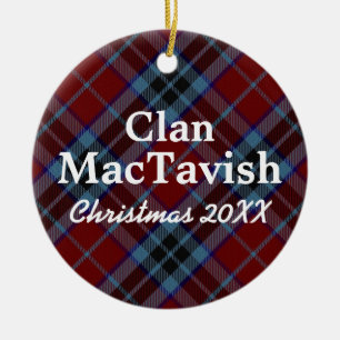 Clan MacTavish Scottish Tartan Ceramic Ornament