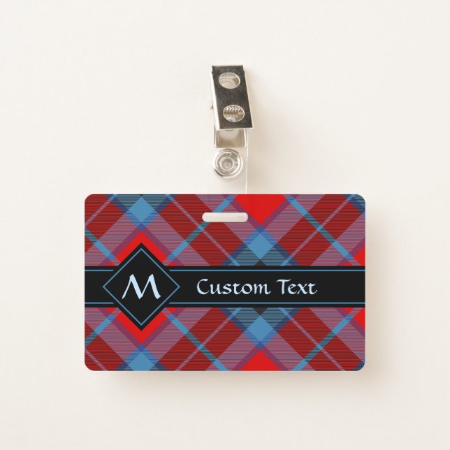 Clan MacTavish Tartan Badge (Front with Clip)