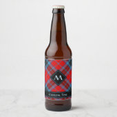 Clan MacTavish Tartan Beer Bottle Label (Front)