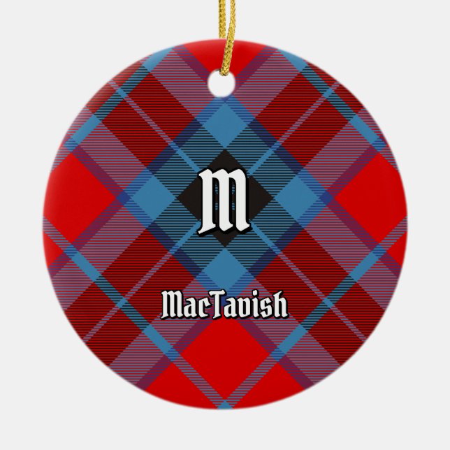 Clan MacTavish Tartan Ceramic Ornament (Front)