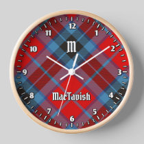 Clan MacTavish Tartan Clock