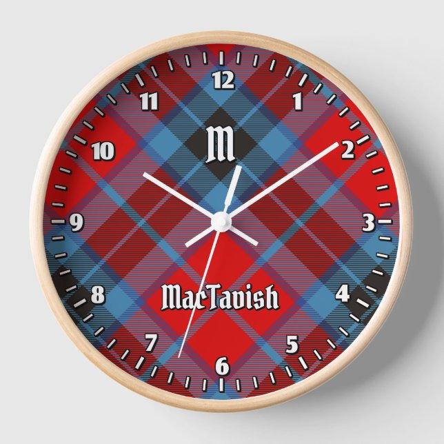 Clan MacTavish Tartan Clock (Front)