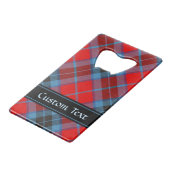 Clan MacTavish Tartan Credit Card Bottle Opener (Back Angled)