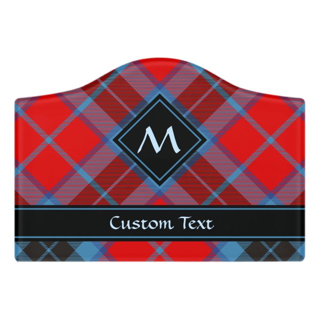 Clan MacTavish Tartan Door Sign (Small Crest Front)