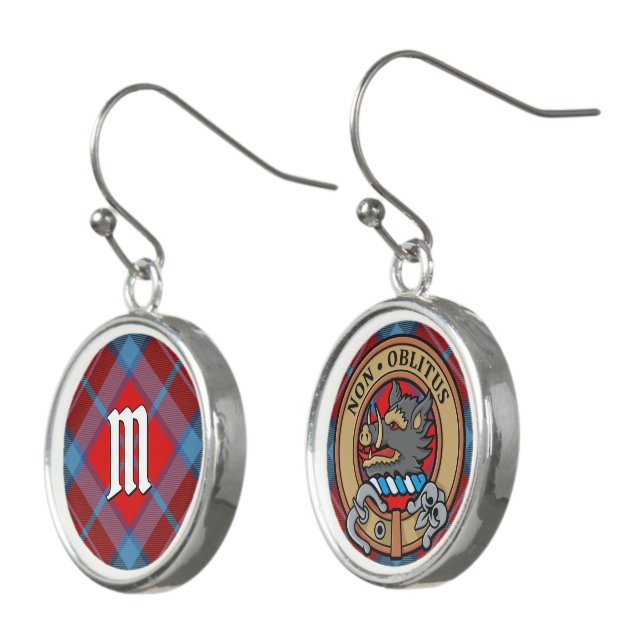 Clan MacTavish Tartan Earrings (Angled)